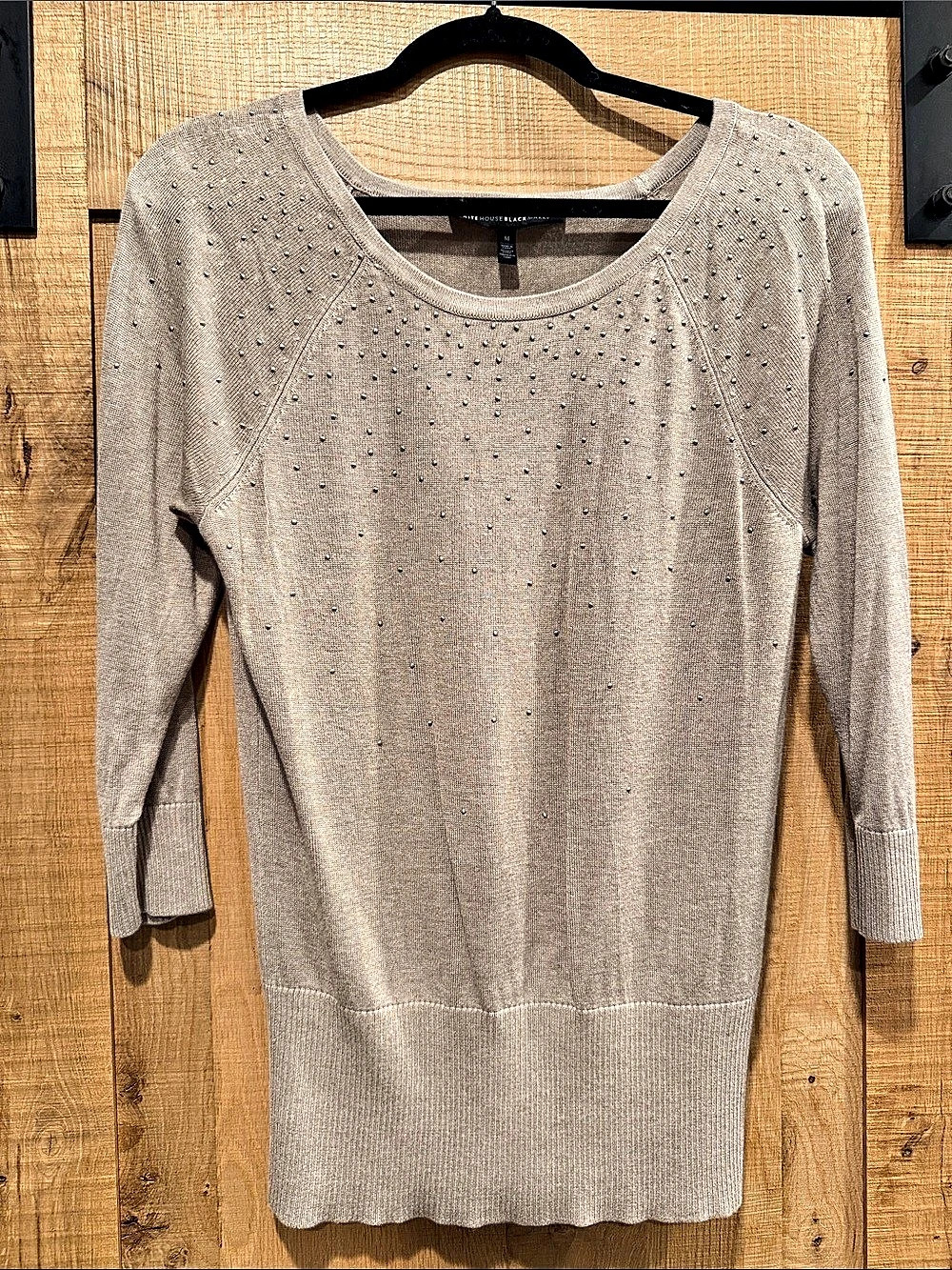 White House Black Market Gray Knit Sweater